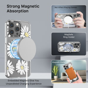 MyBat Pro Mood Series MagSafe Case (with Diamonds) for Apple iPhone 15 Pro - Happy Daisies - RIP15PCSFSSDM604-5.jpg
