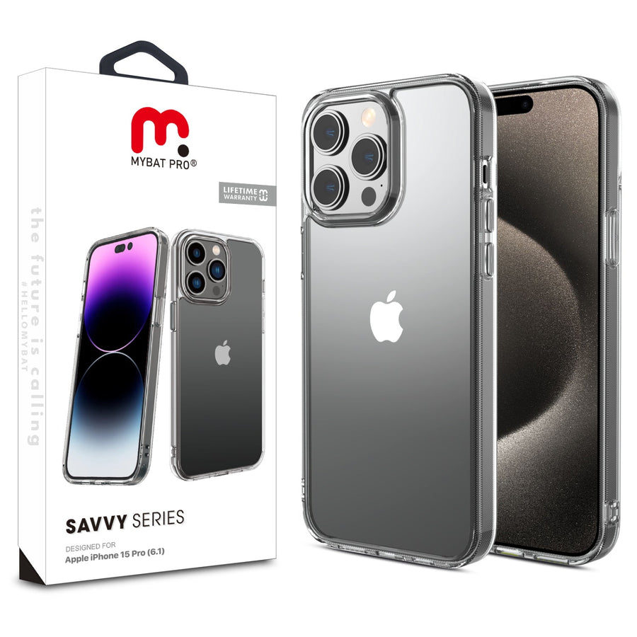 MyBat Pro Savvy Series Case for Apple iPhone 15 Pro - Crystal Clear