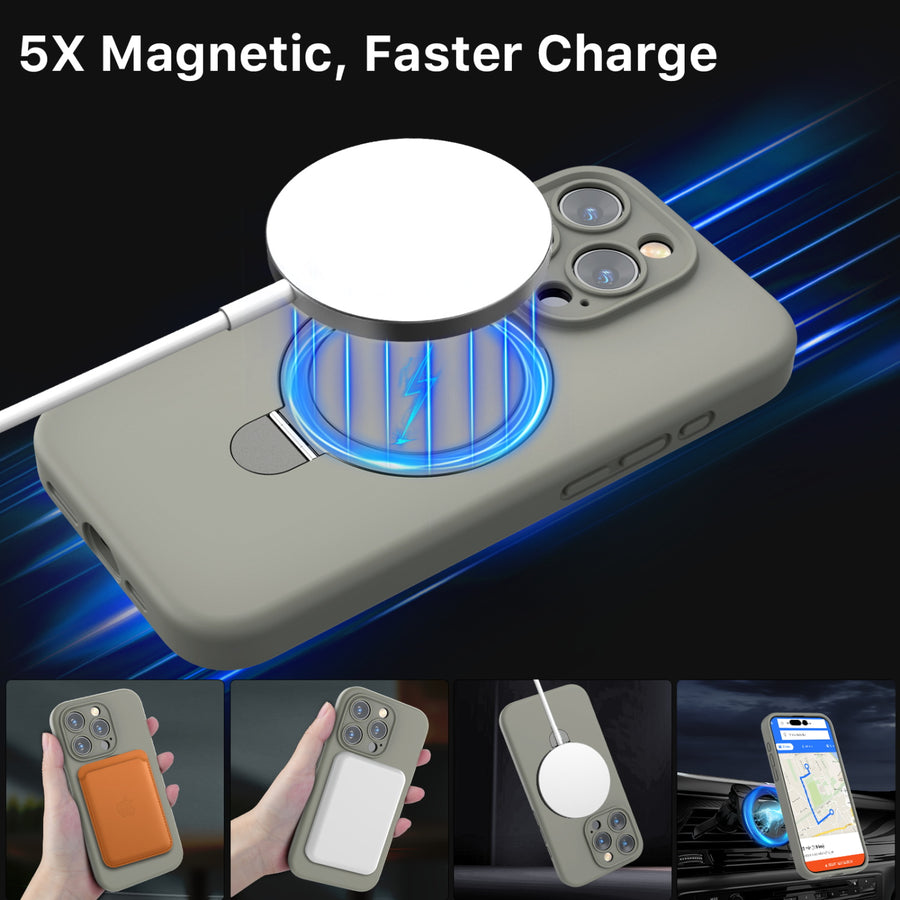 MyBat Pro SleekFit Series w/ MagSafe Case for Apple iPhone 15 Pro - Grey - RIP15PCSLSM502-3.jpg