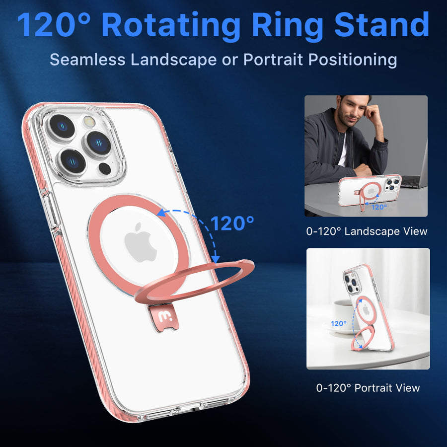 MyBat Pro Lure Series Case w/ MagSafe Kickstand Ring for Apple iPhone 15 Pro - Pink - RIP15PCSRVLM503-3.jpg