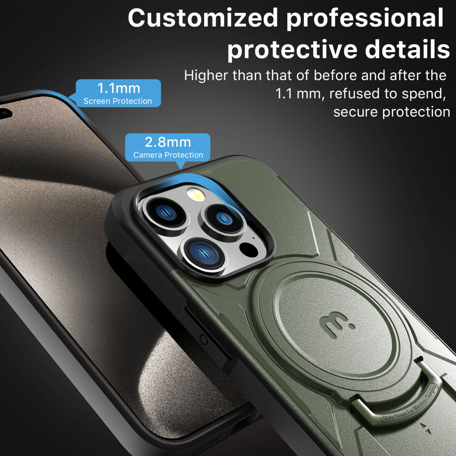 MyBat Pro Stealth Series Case for Apple iPhone 15 Pro (6.1) - Army Green / Black - RIP15PCSSTSMS204-4.jpg