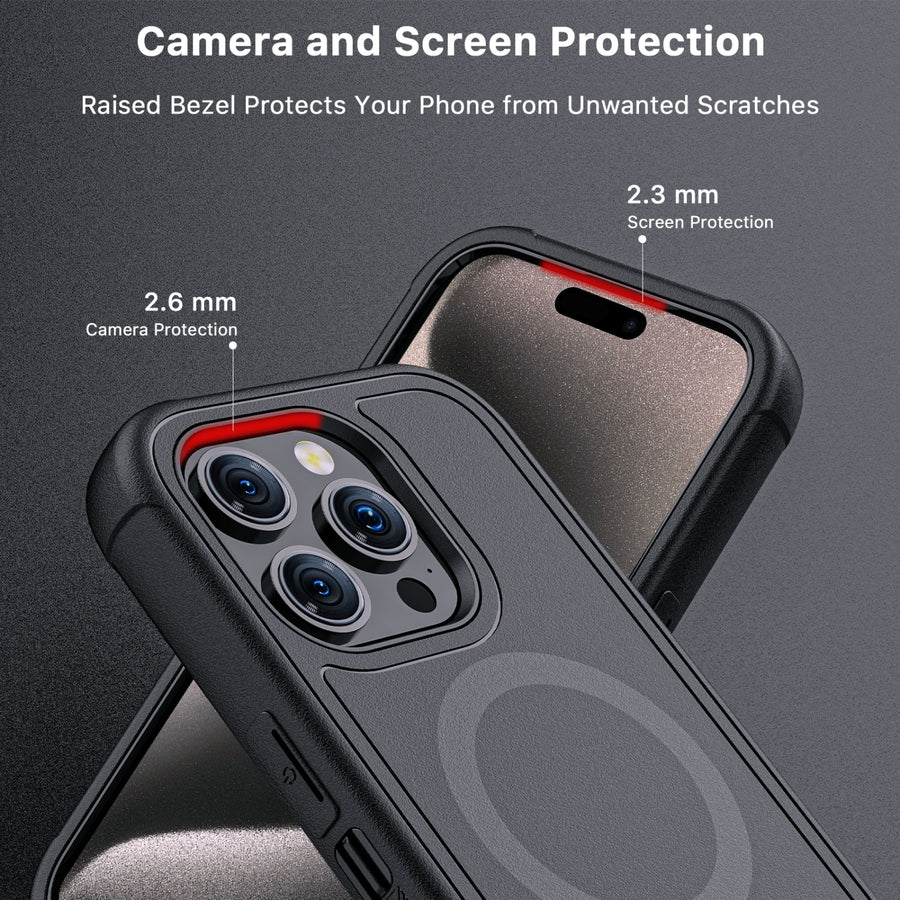 MyBat Pro Maverick Series MagSafe Case w/ Holster and Tempered Glass for Apple iPhone 15 Pro Max - Black - RIP15PMCS3NXMS001-6.jpg