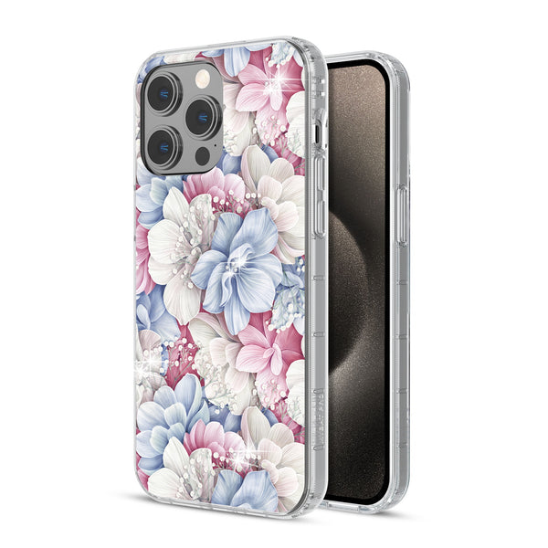 MyBat Pro Mood Series MagSafe Case (with Diamonds) for Apple iPhone 15 Pro Max (6.7) - Floral Gems - RIP15PMCSFSSDM603-1.JPG