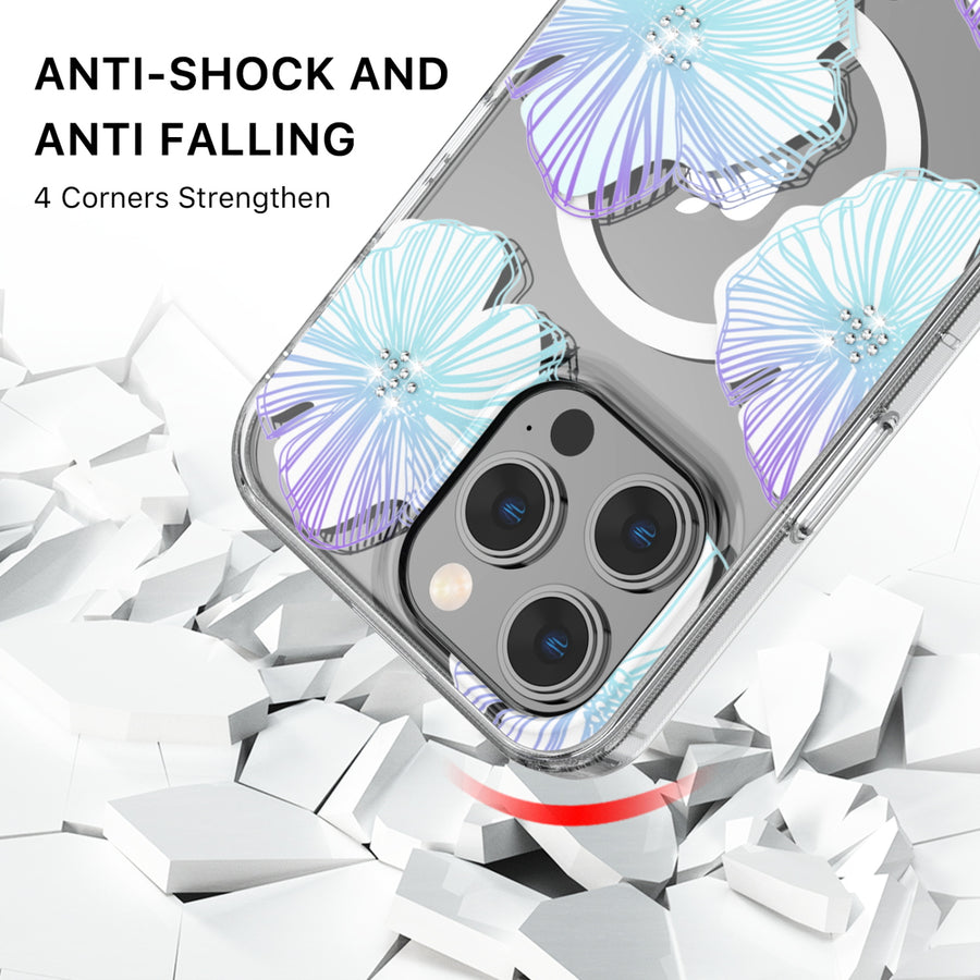 MyBat Pro Mood Series MagSafe Case (with Diamonds) for Apple iPhone 15 Pro Max - Seashell - RIP15PMCSFSSDM605-3.jpg