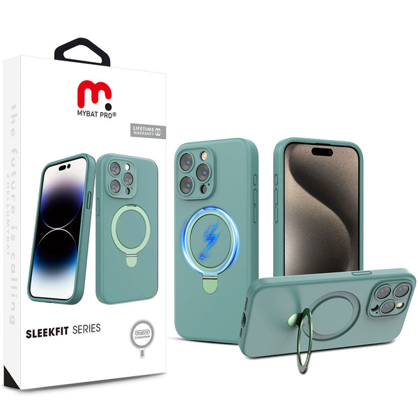 MyBat Pro SleekFit Series w/ MagSafe Case for Apple iPhone 15 Pro Max - Green - RIP15PMCSLSM504.JPG