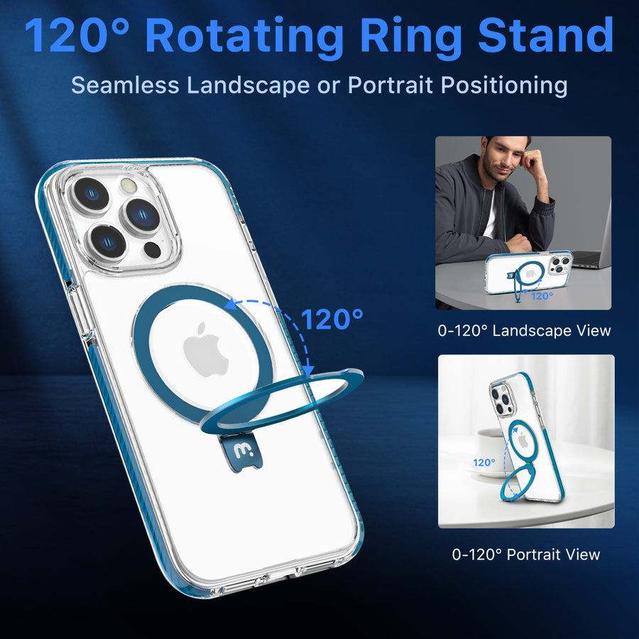 MyBat Pro Lure Series Case w/ MagSafe Kickstand Ring for Apple iPhone 15 Pro Max - Blue - RIP15PMCSRVLM505-3.jpg