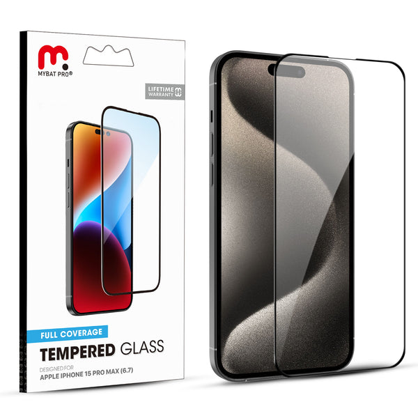 MyBat Pro Full Coverage Tempered Glass Screen Protector for Apple iPhone 15 Pro Max - Black - RIP15PMSC85A-1.jpg