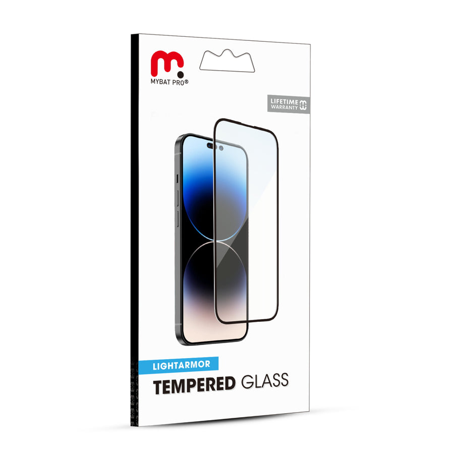 MyBat Pro LightArmor Tempered Glass Screen Protector for Apple iPhone 15 Pro Max - Black - RIP15PMSCF121-10.jpg