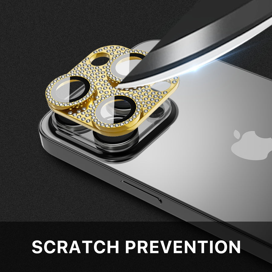 MyBat Pro Tempered Glass GlamShot Lens Protector for Apple iPhone 15 Pro Max / 15 Pro - Gold - RIP15PMSCLED262-6.jpg