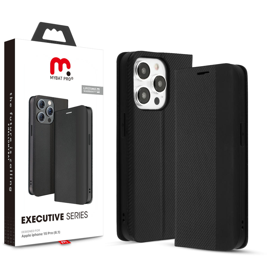 MyBat Pro Executive Series Wallet Case for Apple iPhone 15 Pro - Black - RIP15PPCMJP001-1.jpg