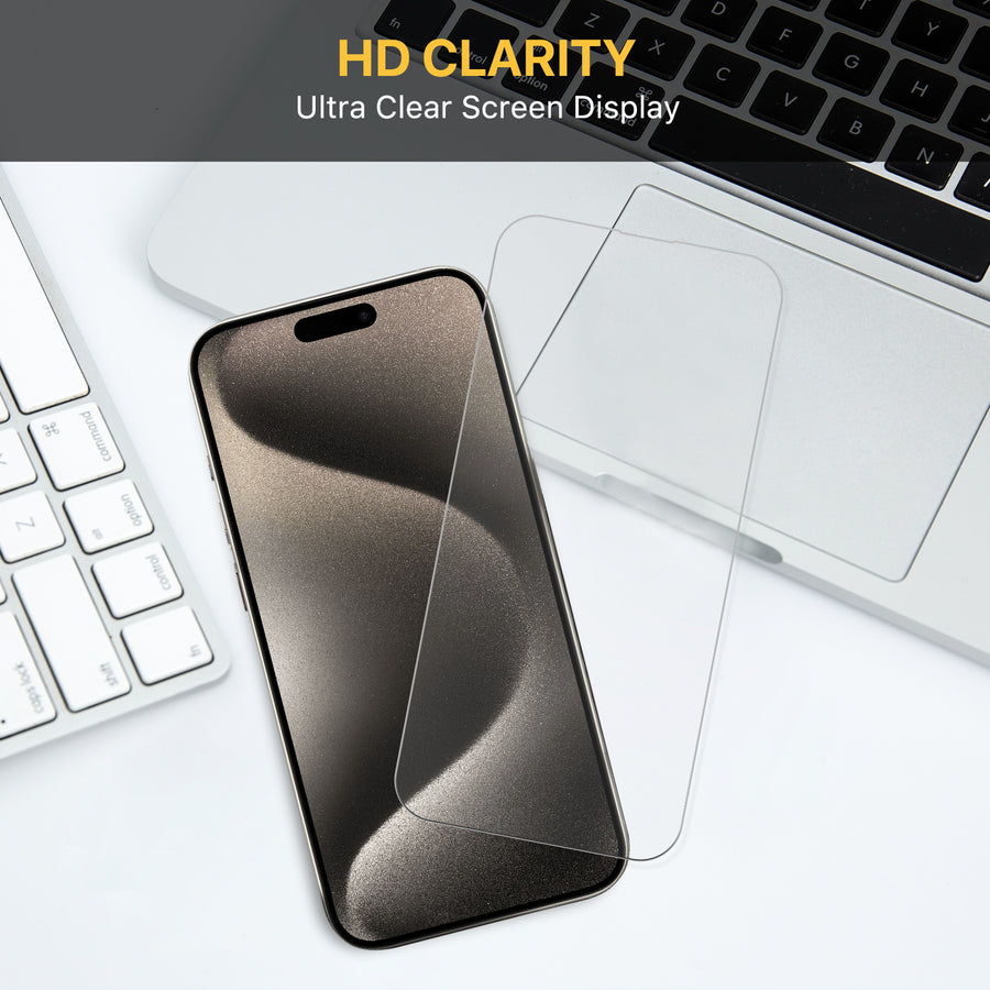 MyBat Pro Tempered Glass Screen Protector (2.5D) for Apple iPhone 15 Pro - Clear - RIP15PSCN81-6.jpg