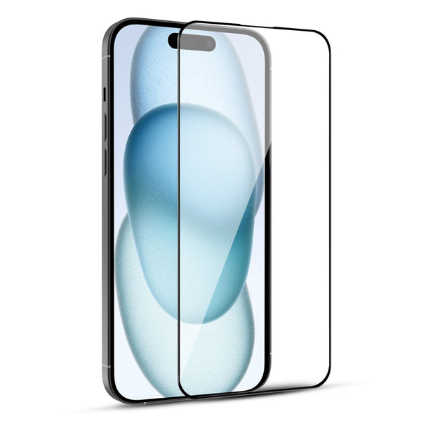 MyBat Pro LightArmor Tempered Glass Screen Protector for Apple iPhone 15 - Black - RIP15SCF121-2.jpg