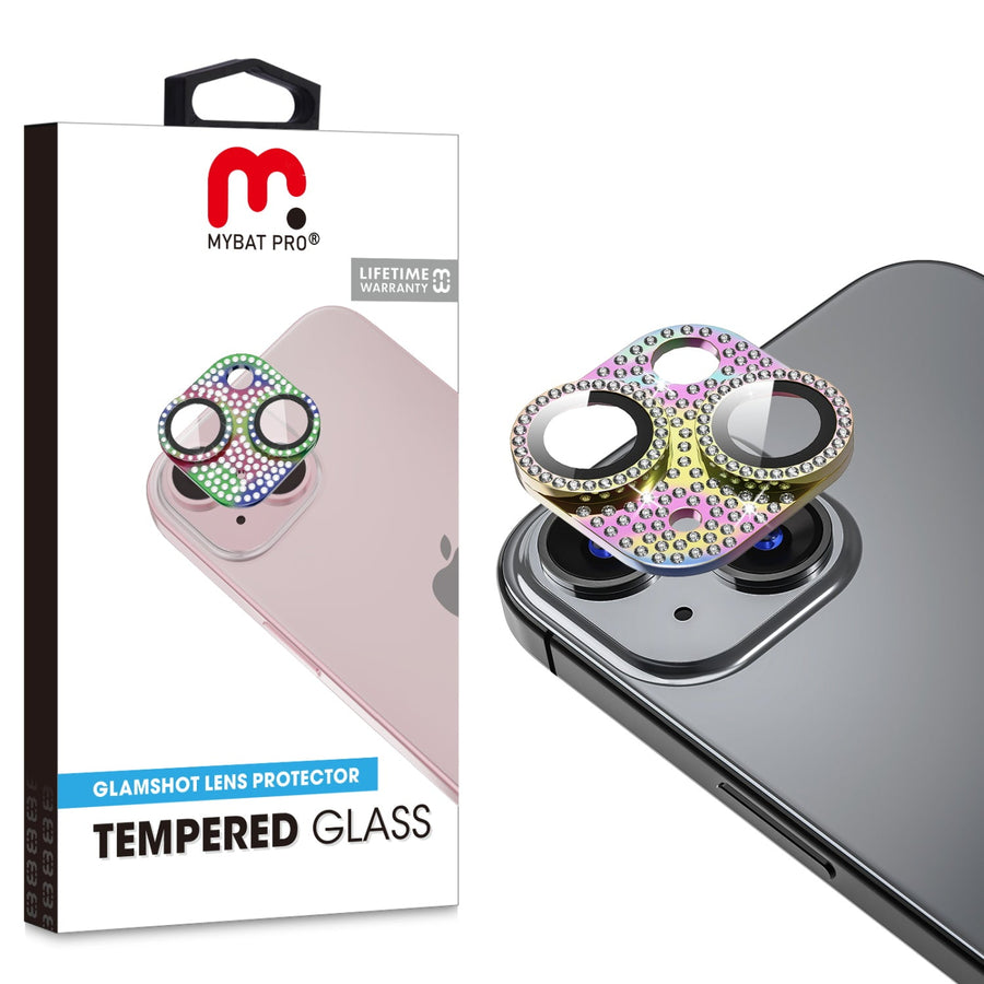 MyBat Pro Tempered Glass GlamShot Lens Protector for Apple iPhone 15 / 15 Plus - Colorful