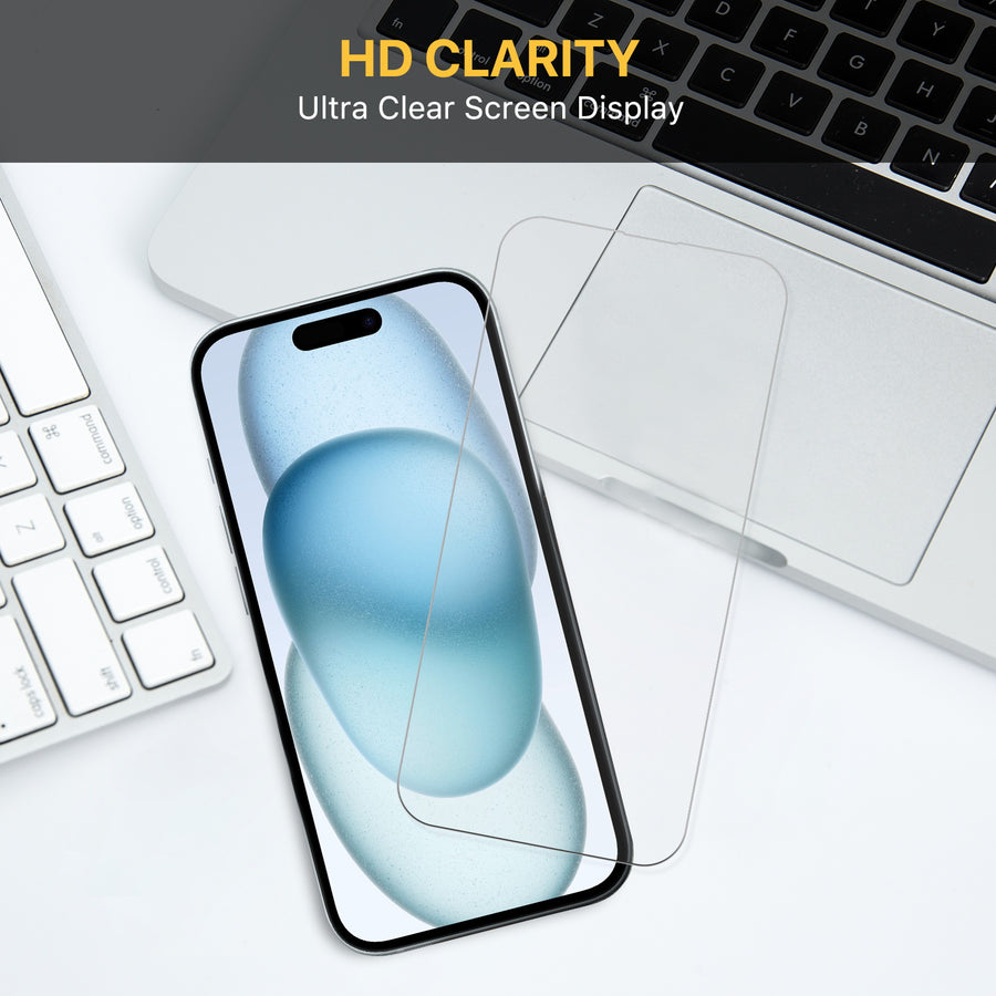 MyBat Pro Tempered Glass Screen Protector (2.5D) for Apple iPhone 15 - Clear - RIP15SCN81-6.jpg
