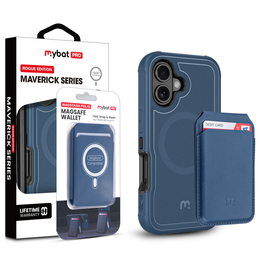 MyBat Pro Maverick Series Utility Edition MagSafe Case + MagStash MagSafe Wallet Folio for Apple iPhone 16 - Blue - RIP16CS2NXMS002-CH412-1.jpg