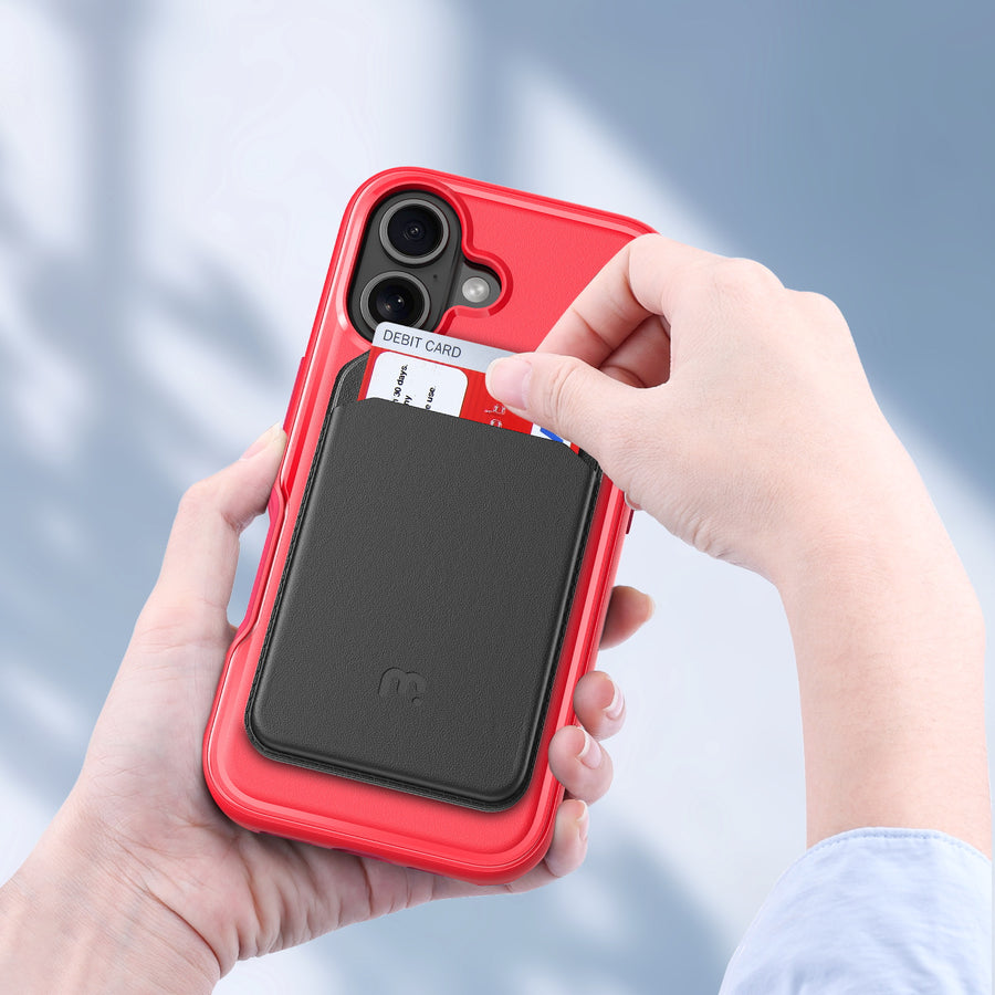 MyBat Pro Fuse Series Case Bundle + MagStash Wallet Folio for Apple iPhone 16 - Red / Black - RIP16CSD5MS105-CH411-8.jpg