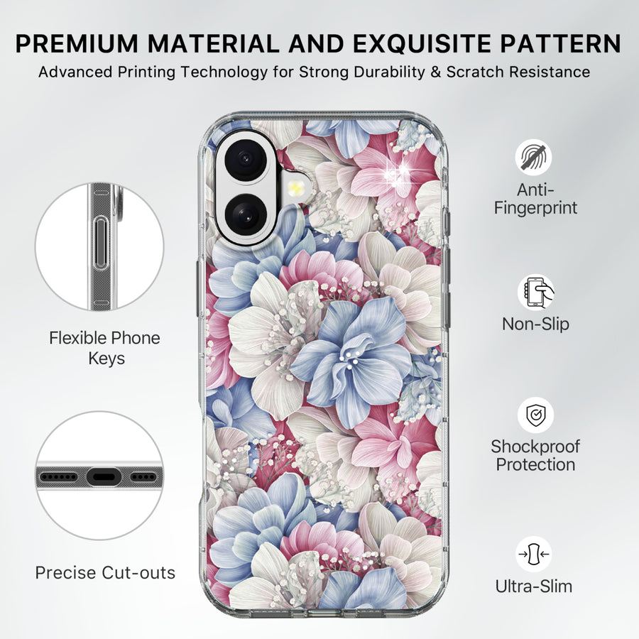 MyBat Pro Mood Series MagSafe Case (with Diamonds) for Apple iPhone 16 - Floral Gems - RIP16CSFSSDM603-7.jpg