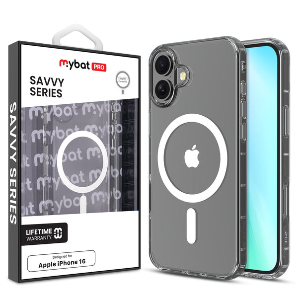 MyBat Pro Savvy Series MagSafe Case for Apple iPhone 16 - Clear - RIP16CSFSST301-1.jpg
