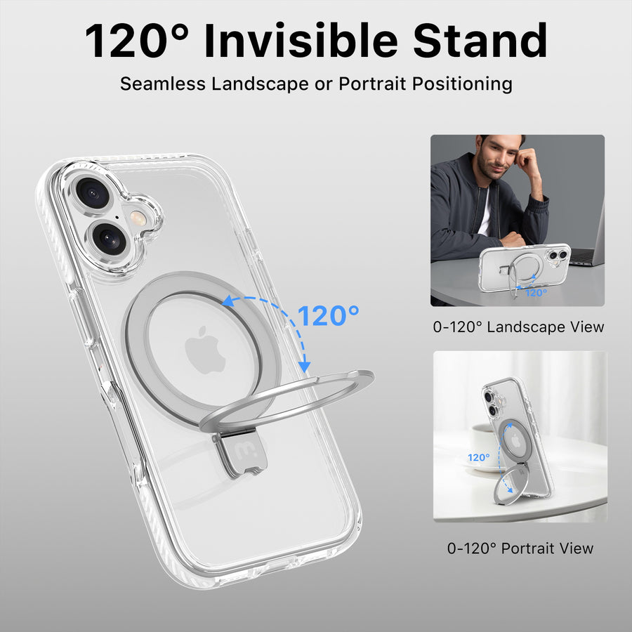 MyBat Pro Lure Series Case w/ MagSafe Kickstand Ring for Apple iPhone 16 - White - RIP16CSRVLM502-3.jpg