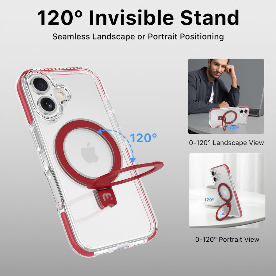 MyBat Pro Lure Series Case w/ MagSafe Kickstand Ring for Apple iPhone 16 - Red - RIP16CSRVLM504-3.jpg