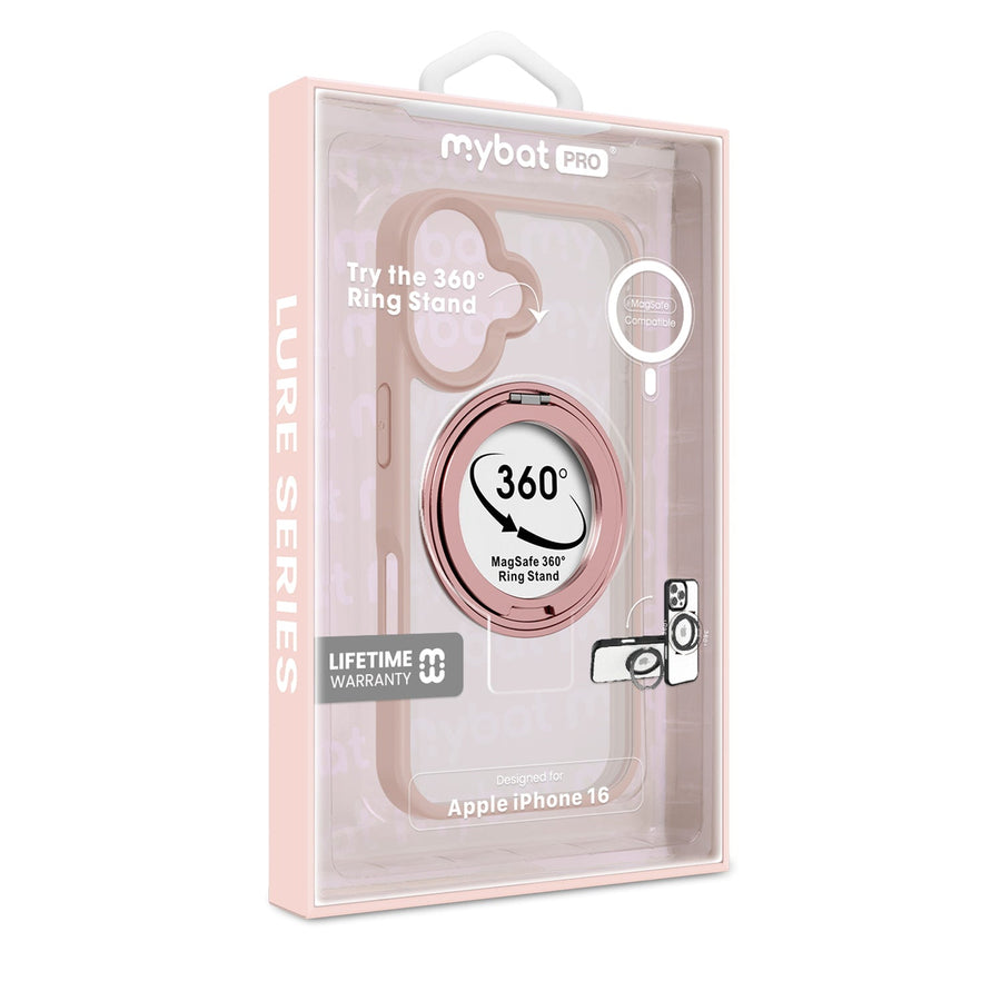 MyBat Pro Lure Series 360° Ring Stand MagSafe Case for Apple iPhone 16 - Pink