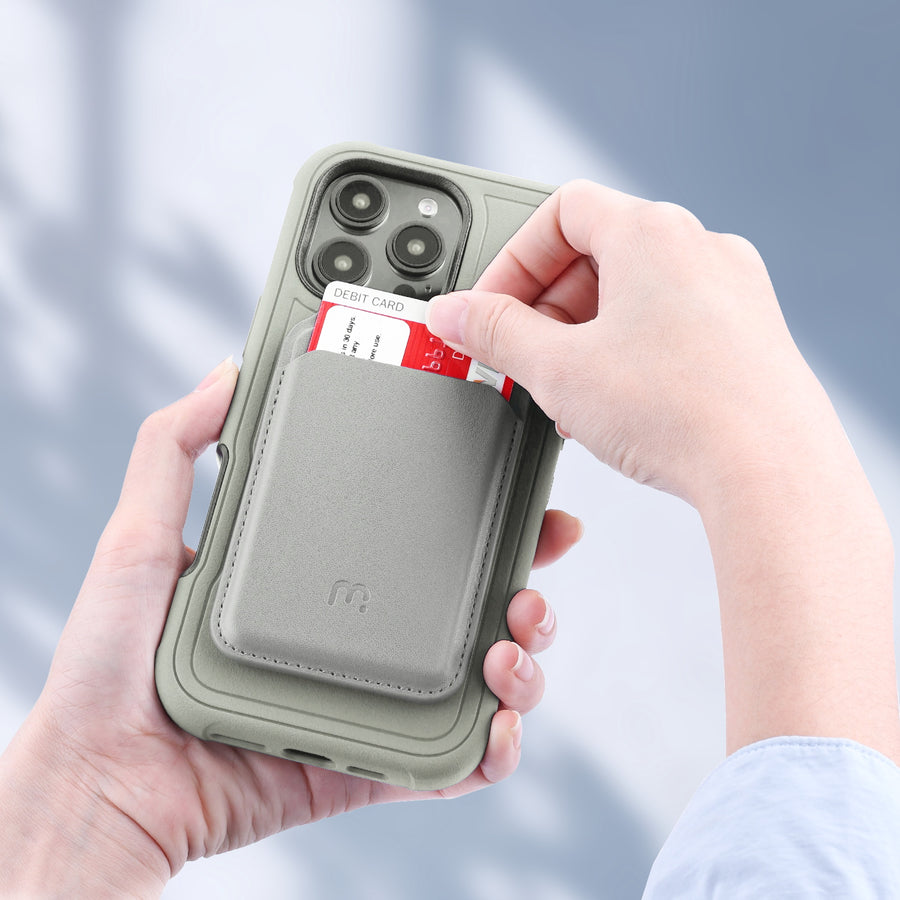MyBat Pro Maverick Series Utility Edition MagSafe Case + MagStash MagSafe Wallet Folio for Apple iPhone 16 Pro - Grey - RIP16PCS2NXMS005-CH413-8.jpg