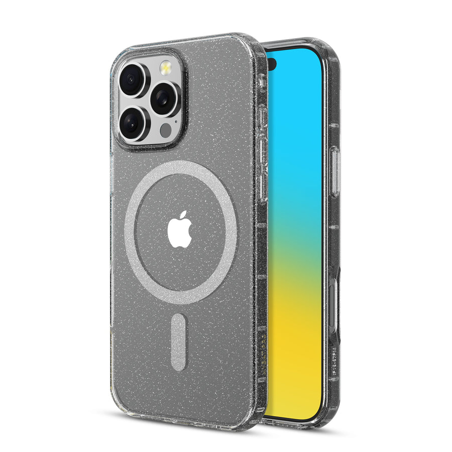 MyBat Pro Savvy Series MagSafe Case for Apple iPhone 16 Pro - Clear Glitter - RIP16PCSFSST302-2.jpg