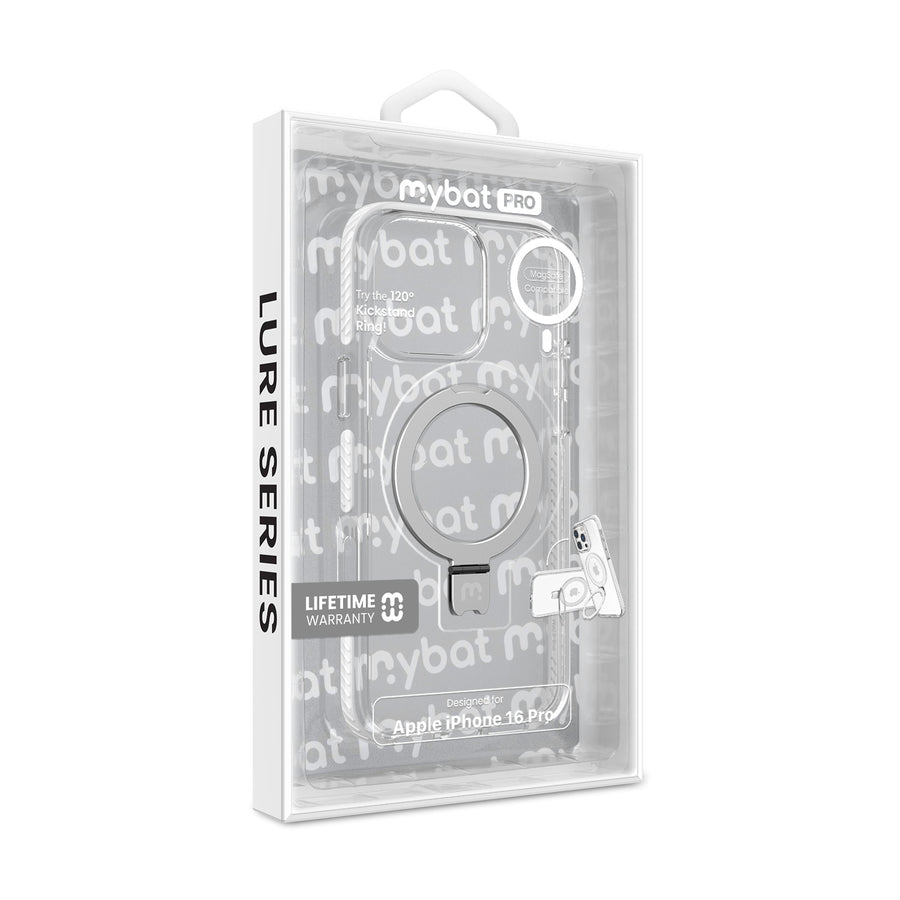 MyBat Pro Lure Series Case w/ MagSafe Kickstand Ring for Apple iPhone 16 Pro - White - RIP16PCSRVLM502-9.jpg