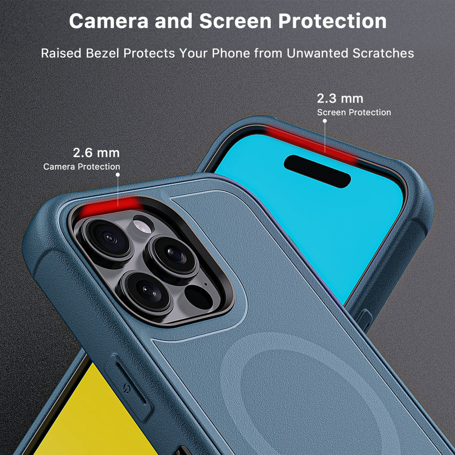 MyBat Pro Maverick Series MagSafe Case w/ Holster and Tempered Glass for Apple iPhone 16 Pro Max - Blue - RIP16PMCS3NXMS002-6.jpg