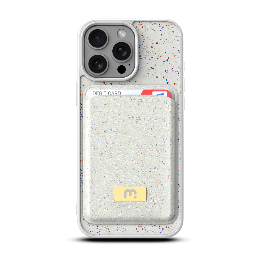 MyBat Pro Bijou Series MagSafe Bundle with Diamond Case + MagStash Wallet for Apple iPhone 16 Pro Max - Pearl White - RIP16PMCSBIJS003-3.jpg