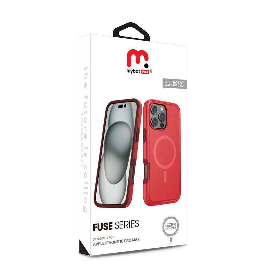 MyBat Pro Fuse Series w/ MagSafe Case for Apple iPhone 16 Pro Max - Red