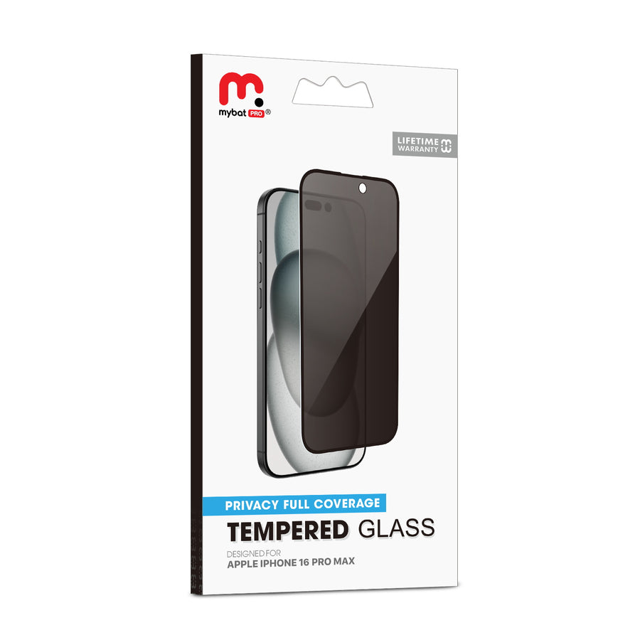 MyBat Pro Privacy Full Coverage Tempered Glass Screen Protector for Apple iPhone 16 Pro Max - Black - RIP16PMSCF111-7.jpg