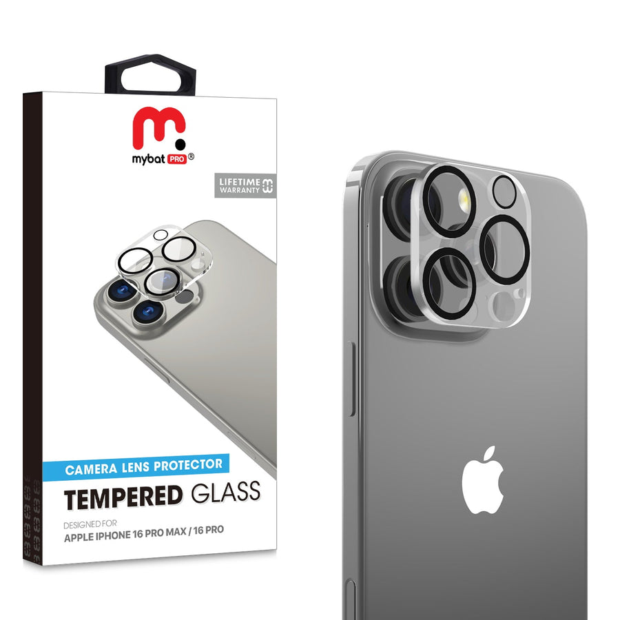 MyBat Pro Tempered Glass Lens Protector (2.5D) for Apple iPhone 16 Pro Max / 16 Pro - Clear