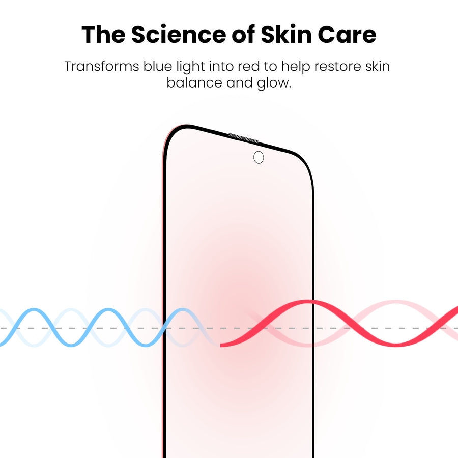 MyBat Pro SkinBarrier Red Light Converting Tempered Glass Screen Protector for Apple iPhone 16/iPhone 15 / 14 Pro - Black - RIP16SCF161-5.jpg