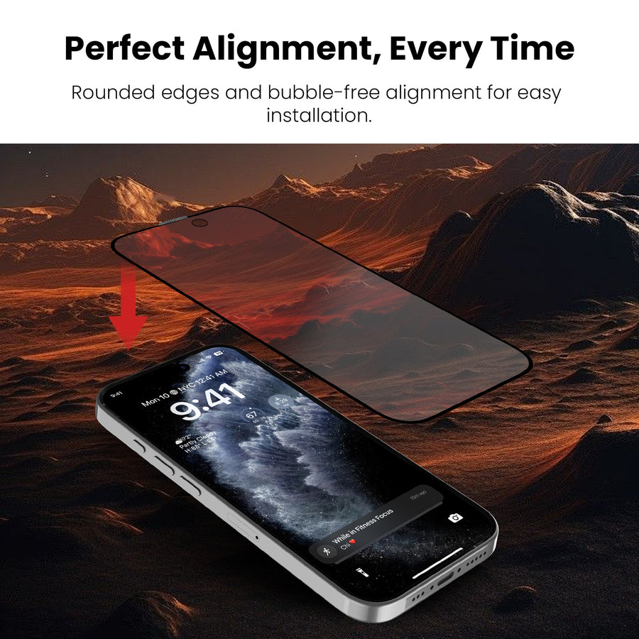MyBat Pro SkinBarrier Red Light Converting Tempered Glass Screen Protector for Apple iPhone 16/iPhone 15 / 14 Pro - Black - RIP16SCF161-8.jpg