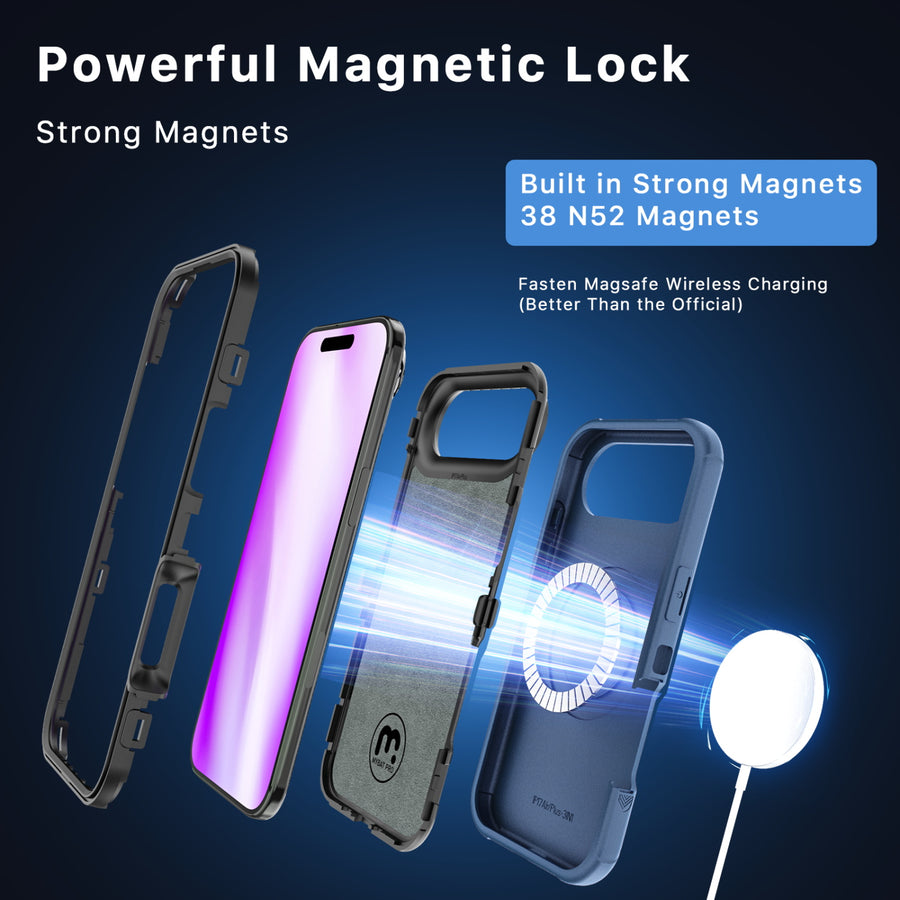 MyBat Pro Maverick Series MagSafe Case w/ Holster and Tempered Glass for Apple iPhone Air - Blue - RIP17ACS3NXMS002-3.jpg