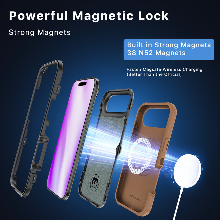 MyBat Pro Maverick Series MagSafe Case w/ Holster and Tempered Glass for Apple iPhone Air - Brown - RIP17ACS3NXMS006-3.jpg
