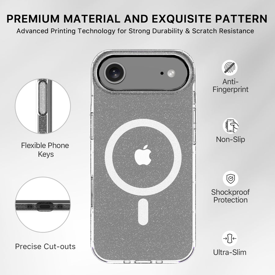 MyBat Pro Savvy Series MagSafe Case for Apple iPhone Air - Clear Glitter - RIP17ACSFSST302-7.jpg