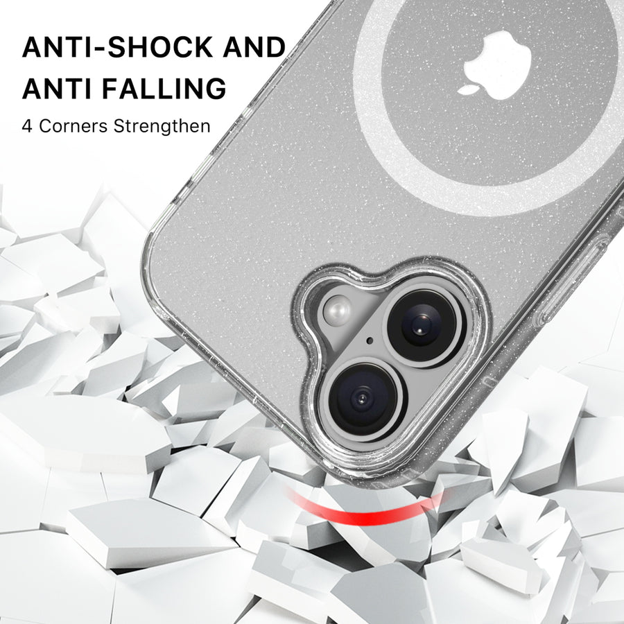 MyBat Pro Savvy Series MagSafe Case for Apple iPhone 17 - Clear Glitter - RIP17CSFSST302-3.jpg