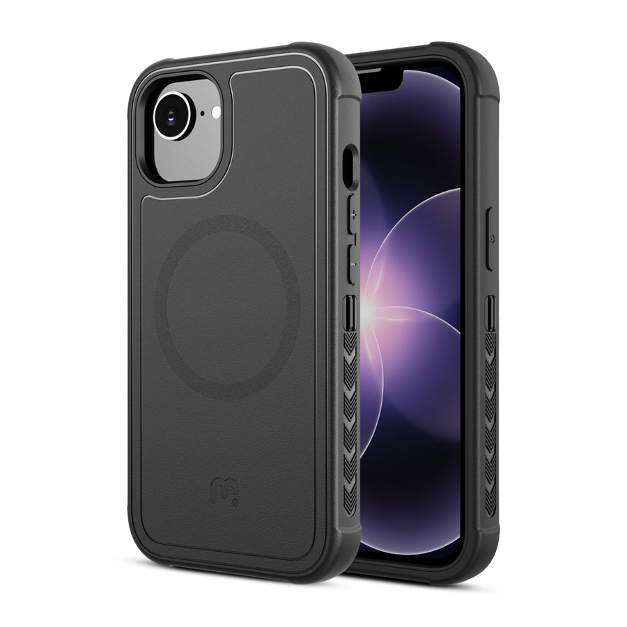 MyBat Pro Maverick Series MagSafe Case w/ Holster and Tempered Glass for Apple iPhone 17e / 16e / 14 / 13 - Black - RIP17ECS3NXMS001-2.jpg