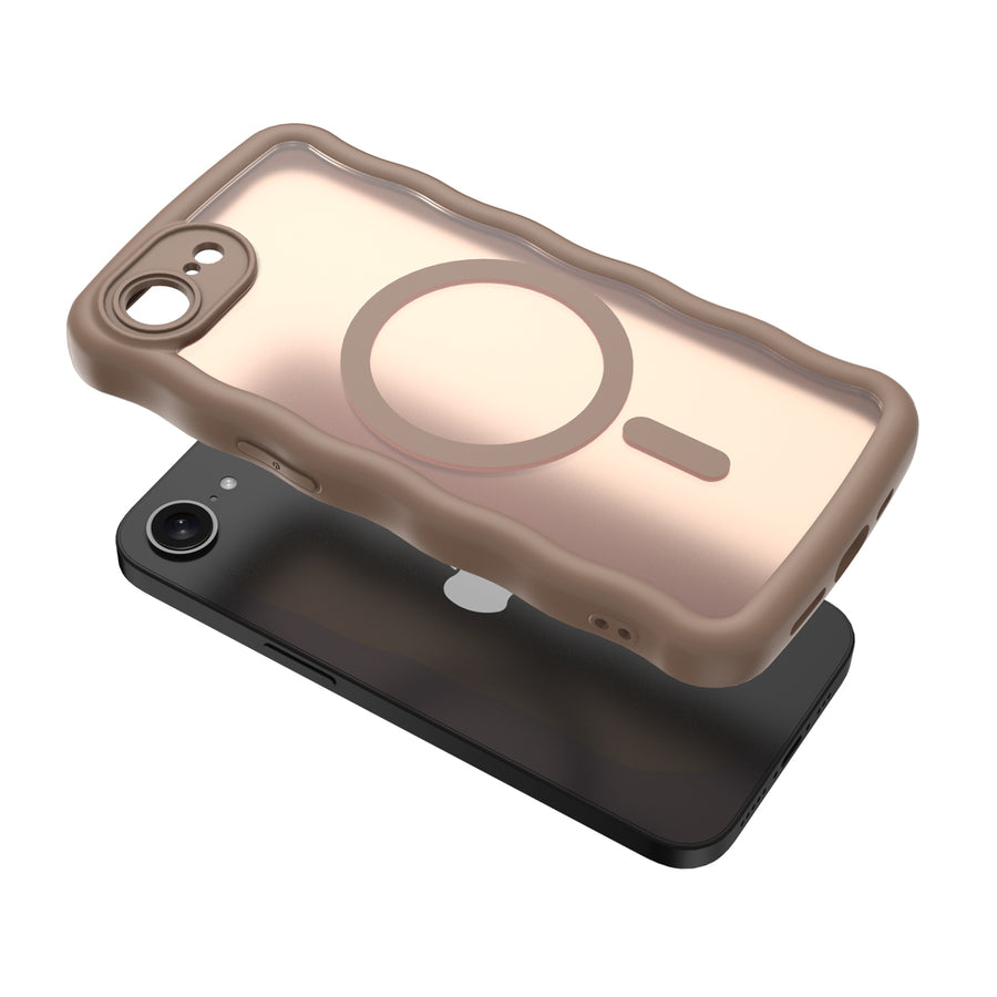 MyBat Pro Contour Series MagSafe Wavy Matte Case for Apple iPhone 17e / 16e - Brown - RIP17ECSFGMS503-7.jpg