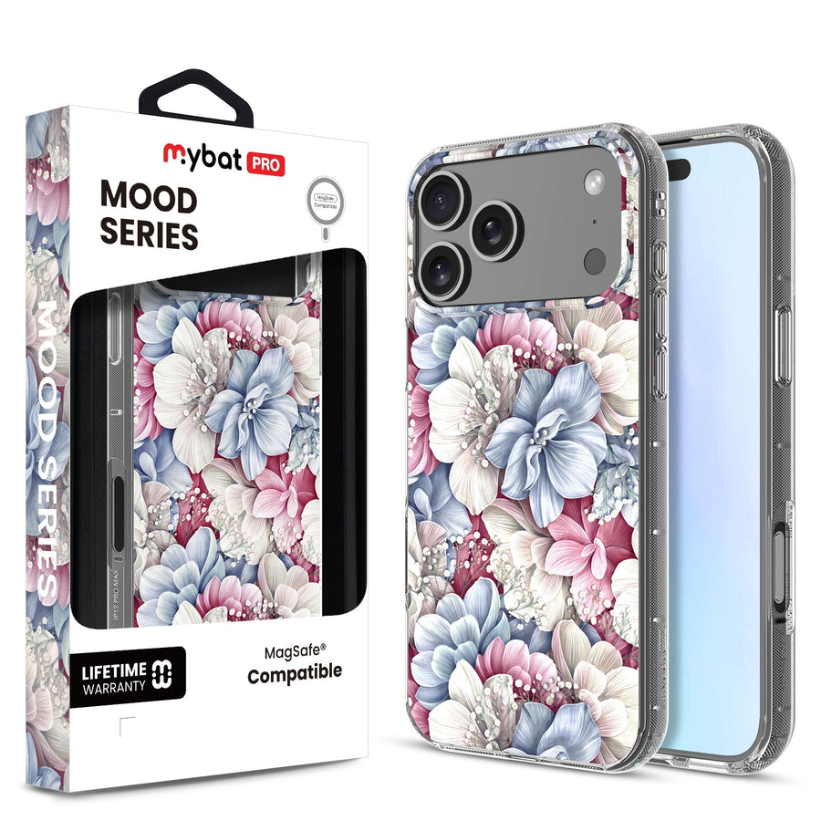 MyBat Pro Mood Series MagSafe Case (with Diamonds) for Apple iPhone 17 Pro - Floral Gems