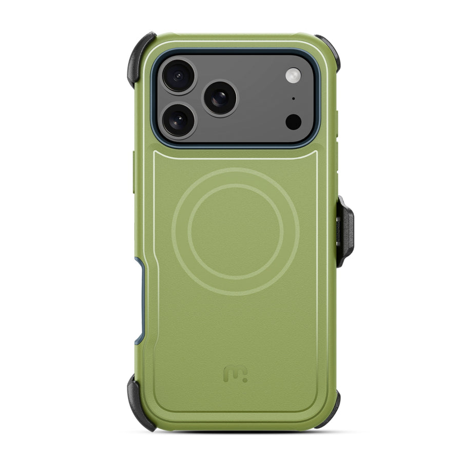 MyBat Pro Maverick Series MagSafe Case w/ Holster and Tempered Glass for Apple iPhone 18 Pro Max / 17 Pro Max - Army Green - RIP18PMCS3NXMS004-3.JPG