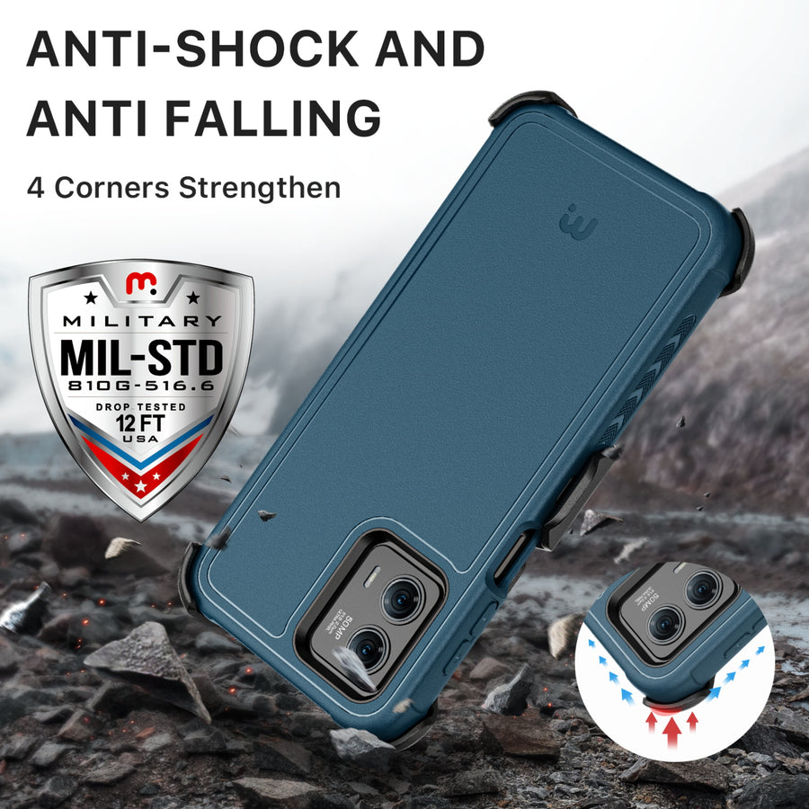 MyBat Pro Maverick Series Case w/ Holster for Motorola Moto G 5G (2023) - Blue - RMG5G23CS3NXS002-4.jpg