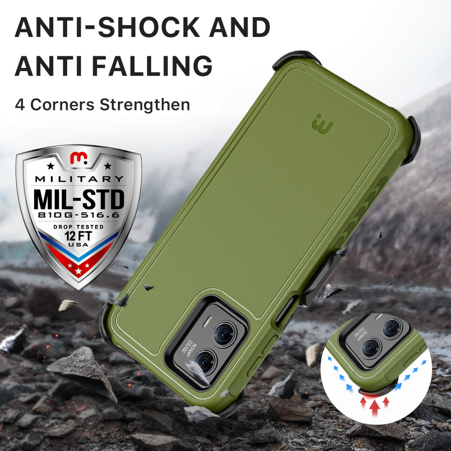 MyBat Pro Maverick Series Case w/ Holster for Motorola Moto G 5G (2023) - Army Green - RMG5G23CS3NXS004-4.jpg