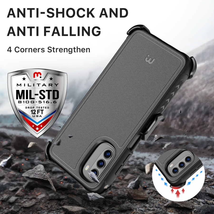 MyBat Pro Maverick Series Case w/ Holster for Motorola Moto G 5G (2022) - Black - RMG5GCS3NXS001-4.jpg
