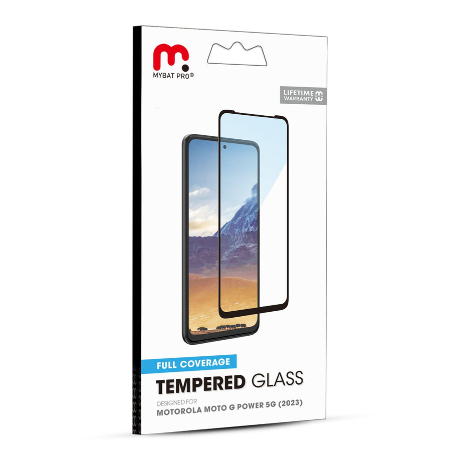MyBat Pro Full Coverage Tempered Glass Screen Protector for Motorola Moto G Power 5G (2023) - Black