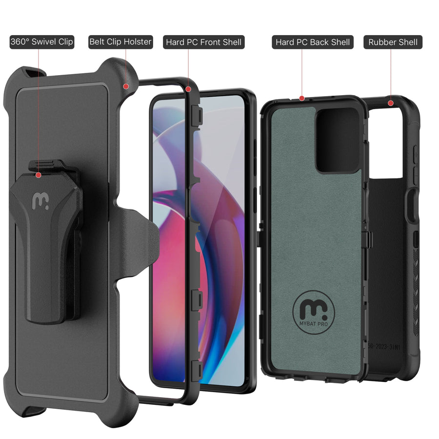 MyBat Pro Maverick Series Case w/ Holster for Motorola Moto G Stylus 5G (2023) - Black - RMGS5G23CS3NXS001-3.jpg