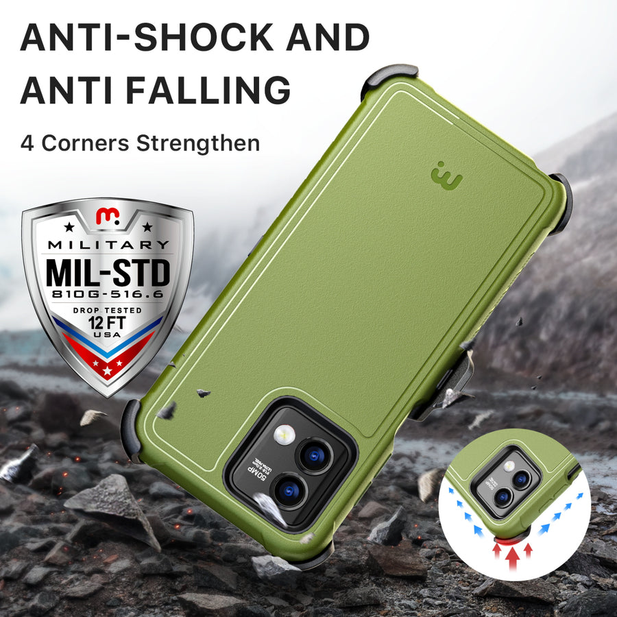 MyBat Pro Maverick Series Case w/ Holster for Motorola Moto G Stylus 5G (2023) - Army Green - RMGS5G23CS3NXS004-4.jpg