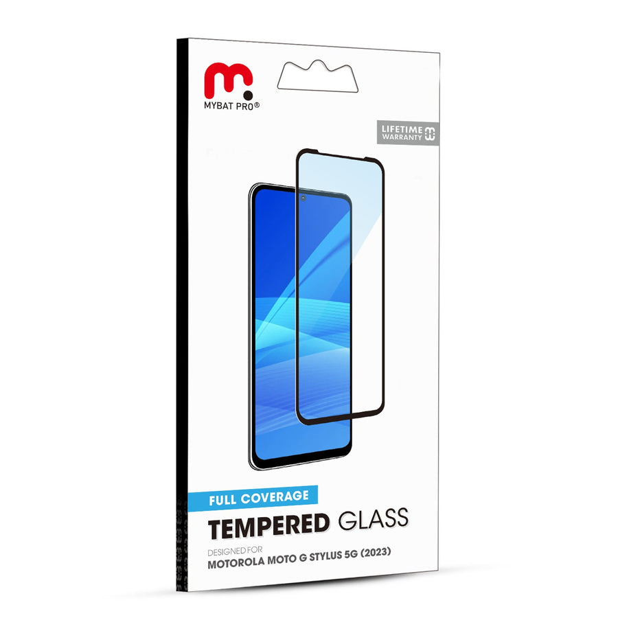 MyBat Pro Full Coverage Tempered Glass Screen Protector for Motorola Moto G Stylus 5G (2023) / Moto G Stylus 4G (2023) - Black